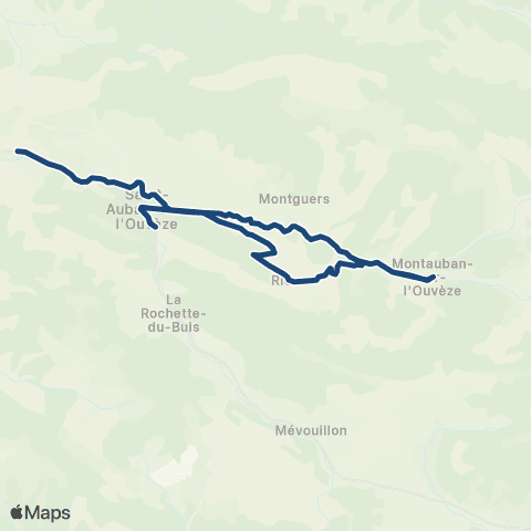 ARA Cars Région Drôme - Scolaire Sco Montauban - St Auban sur Louveze map