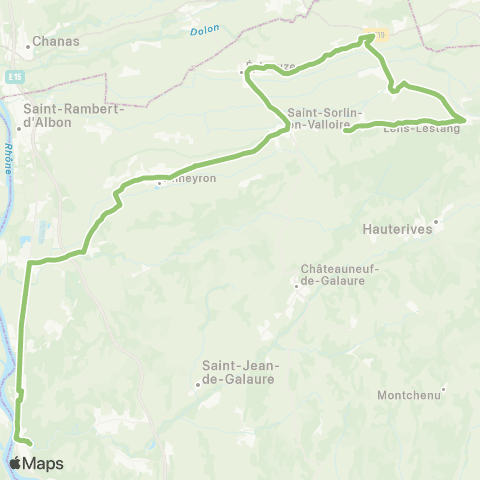 ARA Cars Région Drôme Anneyron - St Sorlin - St Vallier map