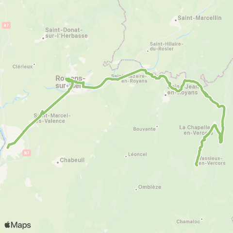 ARA Cars Région Drôme Valence - Romans - Vercors map