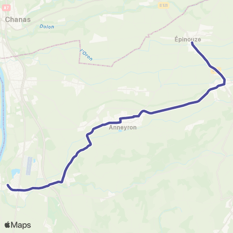 ARA Cars Région Drôme Epinouze - Andancette map