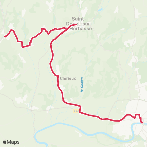 ARA Cars Région Drôme Chantemerle - St Donat - Romans map