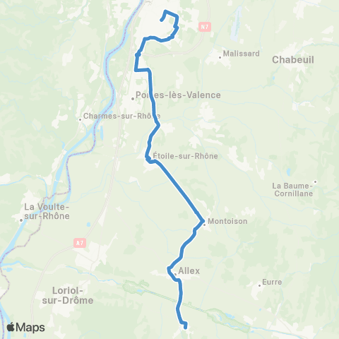 ARA Cars Région Drôme Valence - Grane map
