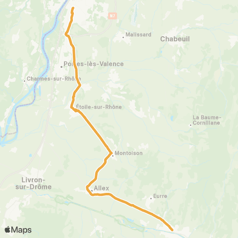 ARA Cars Région Drôme Valence-Crest map