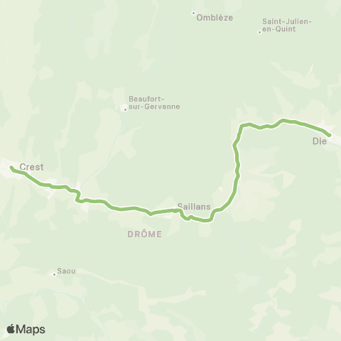 ARA Cars Région Drôme Crest-Die map