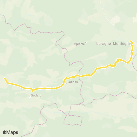 ARA Cars Région Drôme Mevouillon - Laragne map