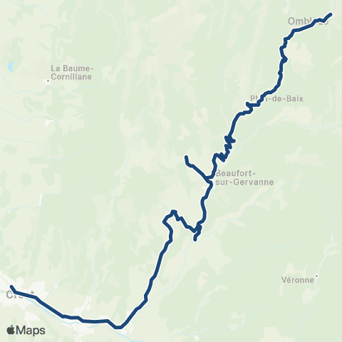ARA Cars Région Drôme Vallée de la Gervanne - Crest (TAD) map