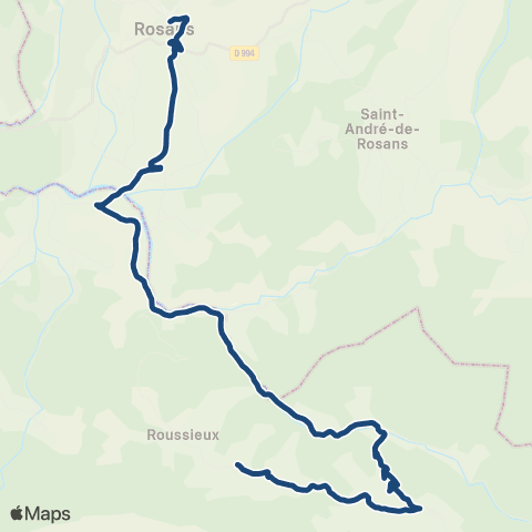 ARA Cars Région Drôme - Scolaire Sco Roussieux - Chauvac - Rosans map