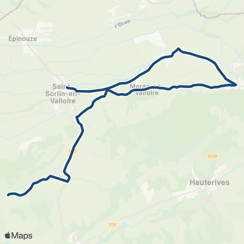 ARA Cars Région Drôme - Scolaire Sco Lens Lestang - Epinouze - St Sorlin map