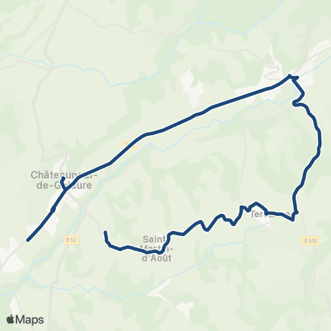 ARA Cars Région Drôme - Scolaire Sco Anneyron - Chateauneuf de Galaure map