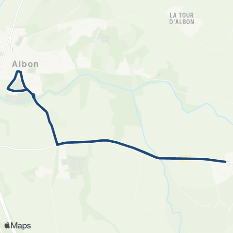 ARA Cars Région Drôme - Scolaire Sco Albon - St Martin Rosiers - Albon map