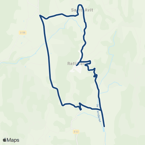 ARA Cars Région Drôme - Scolaire Sco Ratieres - St Avit map