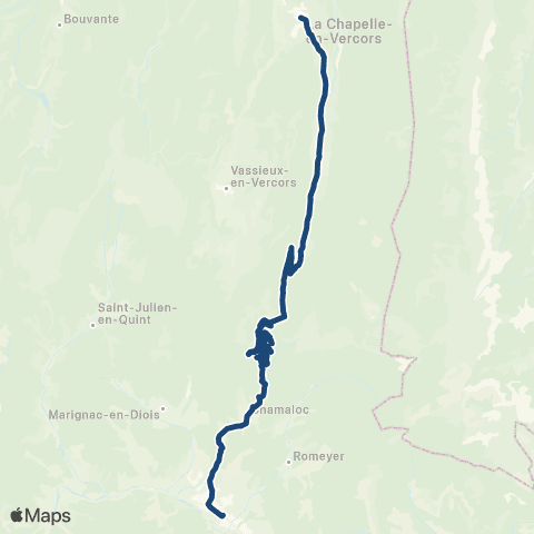 ARA Cars Région Drôme - Scolaire Sco Chamaloc - Die map