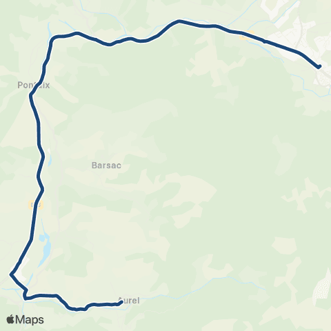 ARA Cars Région Drôme - Scolaire Sco Aurel - Vercheny - Pontaix - Die map