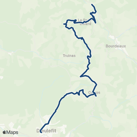 ARA Cars Région Drôme - Scolaire Sco Collège de Dieulefit map