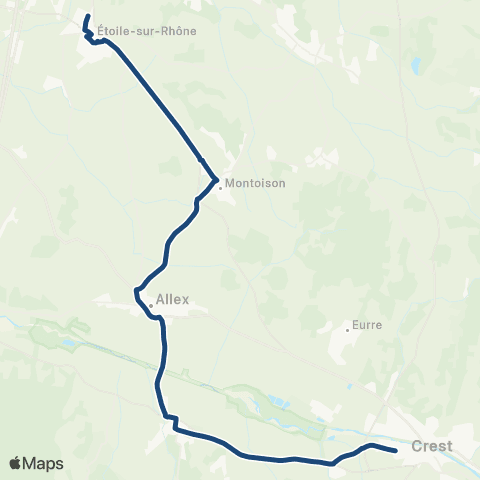 ARA Cars Région Drôme - Scolaire Sco Crest Ouest map