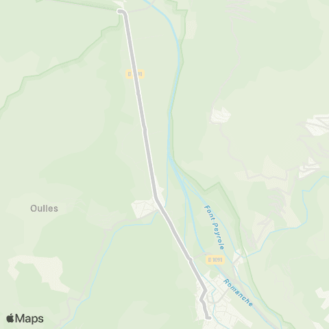 ARA Cars Région Isère - Scolaire La Paute-Bourg d'Oisans map