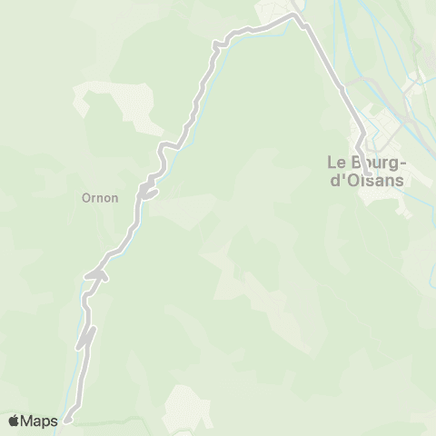 ARA Cars Région Isère - Scolaire Ornon-Bourg d'Oisans map