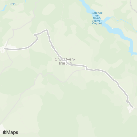 ARA Cars Région Isère - Scolaire Cordeac-St Sebastien-St Jean d'Herans map