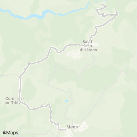 ARA Cars Région Isère - Scolaire St Jean d'Herans-Mens map