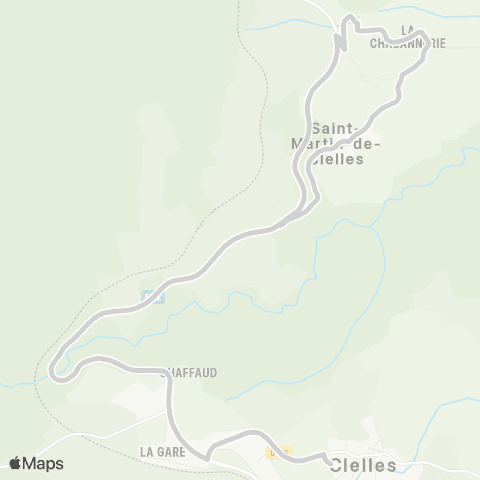 ARA Cars Région Isère - Scolaire St Martin de Clelles-Clelles Écoles map