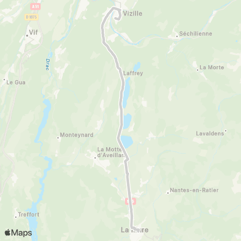ARA Cars Région Isère - Scolaire Vizille-Laffrey-Susville-la Mure map