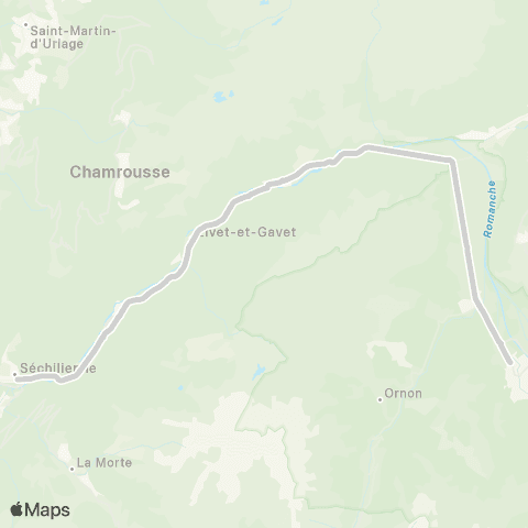 ARA Cars Région Isère - Scolaire Riouperoux-Livet-Bourg d'Oisans map