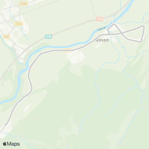 ARA Cars Région Isère - Scolaire St Gervais-Rovon-Cognin map