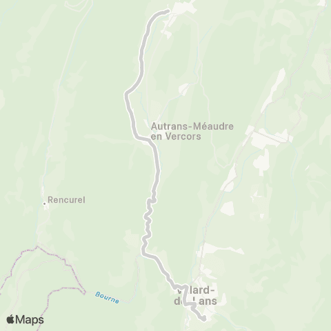 ARA Cars Région Isère - Scolaire Autrans-Meaudre-Villard de Lans map