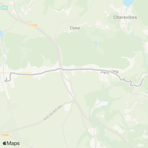 ARA Cars Région Isère - Scolaire Apprieu-le Grand Lemps map