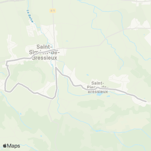 ARA Cars Région Isère - Scolaire St Siméon-St Pierre de Bressieux map