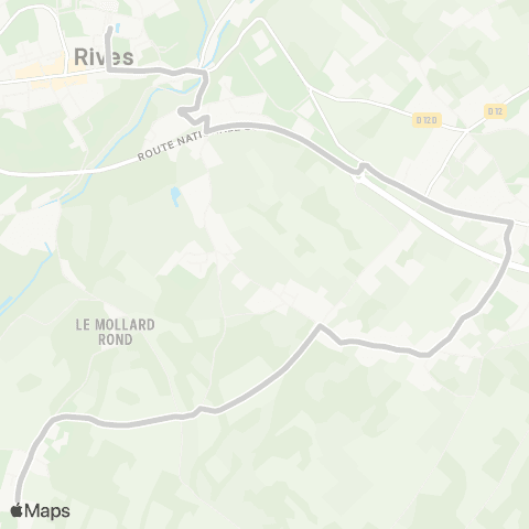 ARA Cars Région Isère - Scolaire Criel de Renage-Rives map