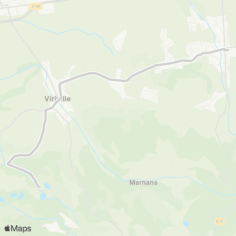 ARA Cars Région Isère - Scolaire Viriville-Chatenay-St Siméon map