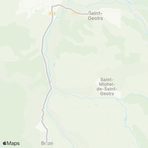 ARA Cars Région Isère - Scolaire St Geoirs-St Michel-Brion map