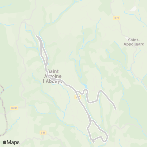 ARA Cars Région Isère - Scolaire Desserte St Antoine map