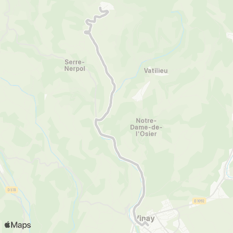 ARA Cars Région Isère - Scolaire Quincieu-Vinay map