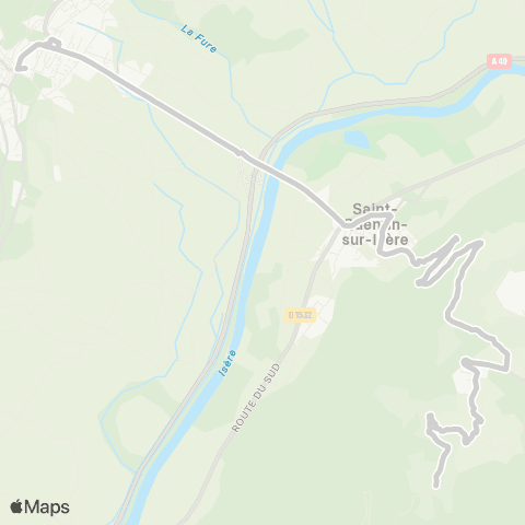 ARA Cars Région Isère - Scolaire Montaud-Tullins map