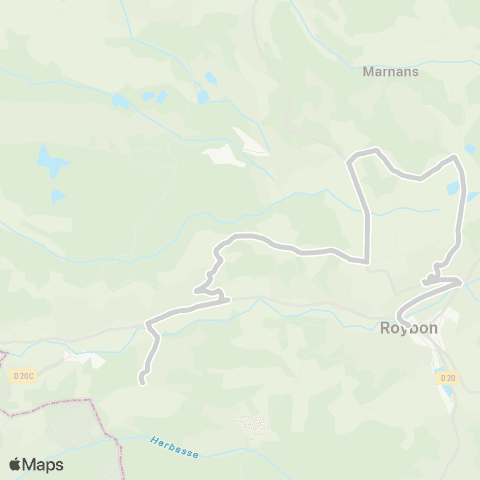 ARA Cars Région Isère - Scolaire Montfalcon-Viriville-Roybon map