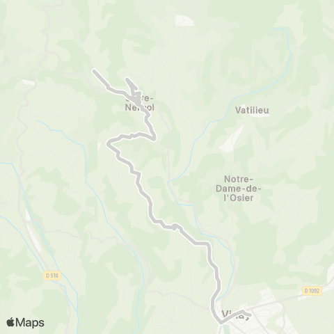 ARA Cars Région Isère - Scolaire Vinay Camping Charroi-Serre Nerpol-Vinay map