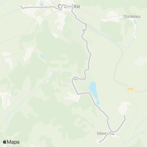 ARA Cars Région Isère - Scolaire Venerieu-Villemoirieu-Cremieu map