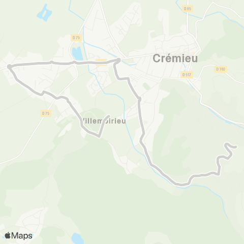 ARA Cars Région Isère - Scolaire Desserte Villemoirieu map