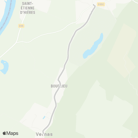 ARA Cars Région Isère - Scolaire Vernas-Hieres sur Amby map