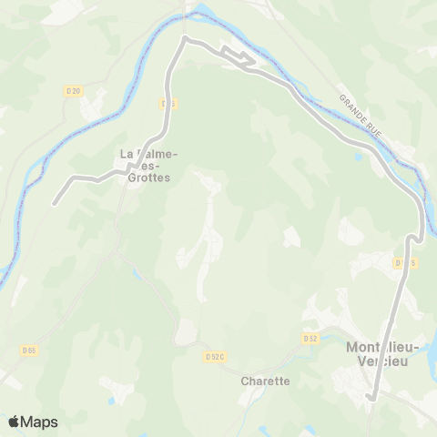 ARA Cars Région Isère - Scolaire La Balme les Grottes-Montalieu map