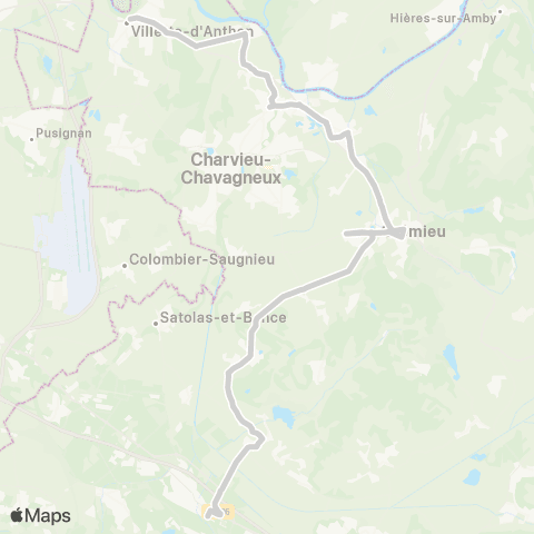 ARA Cars Région Isère - Scolaire St Romain-Charvieu-la Verpilliere map