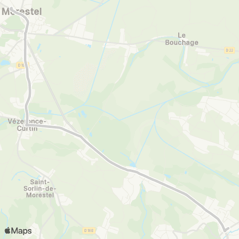 ARA Cars Région Isère - Scolaire Veyrins Thuellin-Morestel map
