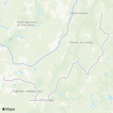 ARA Cars Région Isère - Scolaire St Baudille-Annoisin-Cremieu-Pt Cheruy map