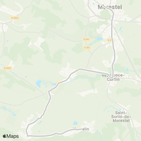 ARA Cars Région Isère - Scolaire Vasselin-Vignieu-Vezeronce-Morestel map