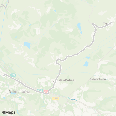 ARA Cars Région Isère - Scolaire Trept-St Hilaire Brens-la Verpilliere map