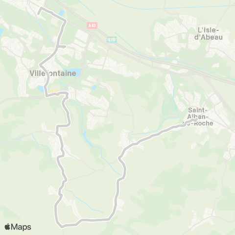 ARA Cars Région Isère - Scolaire St Alban de Roche-la Verpilliere map