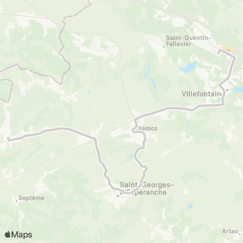 ARA Cars Région Isère - Scolaire St Just Chaleyssin-la Verpilliere map