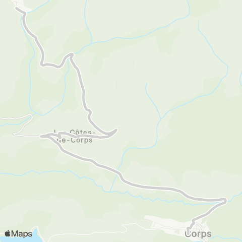 ARA Cars Région Isère - Scolaire Primaire Ste Luce-Cotes de Corps-Corps map